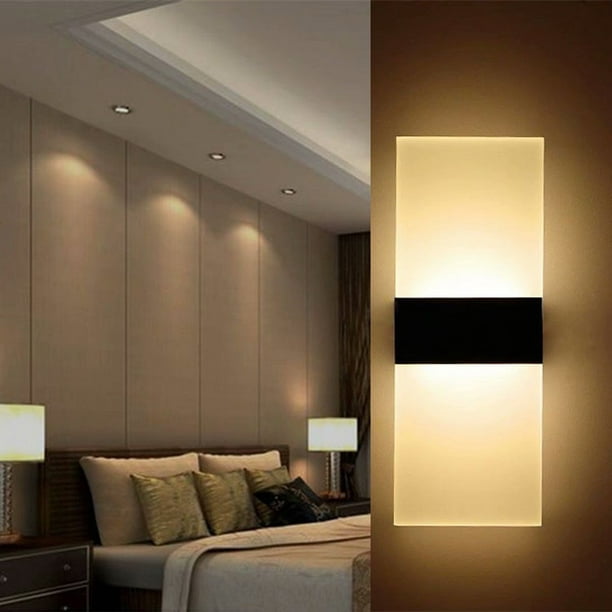 Modern LED Wall Lighting Up Down Cube Indoor Outdoor Bedroom Sconce Lamp Fixture
